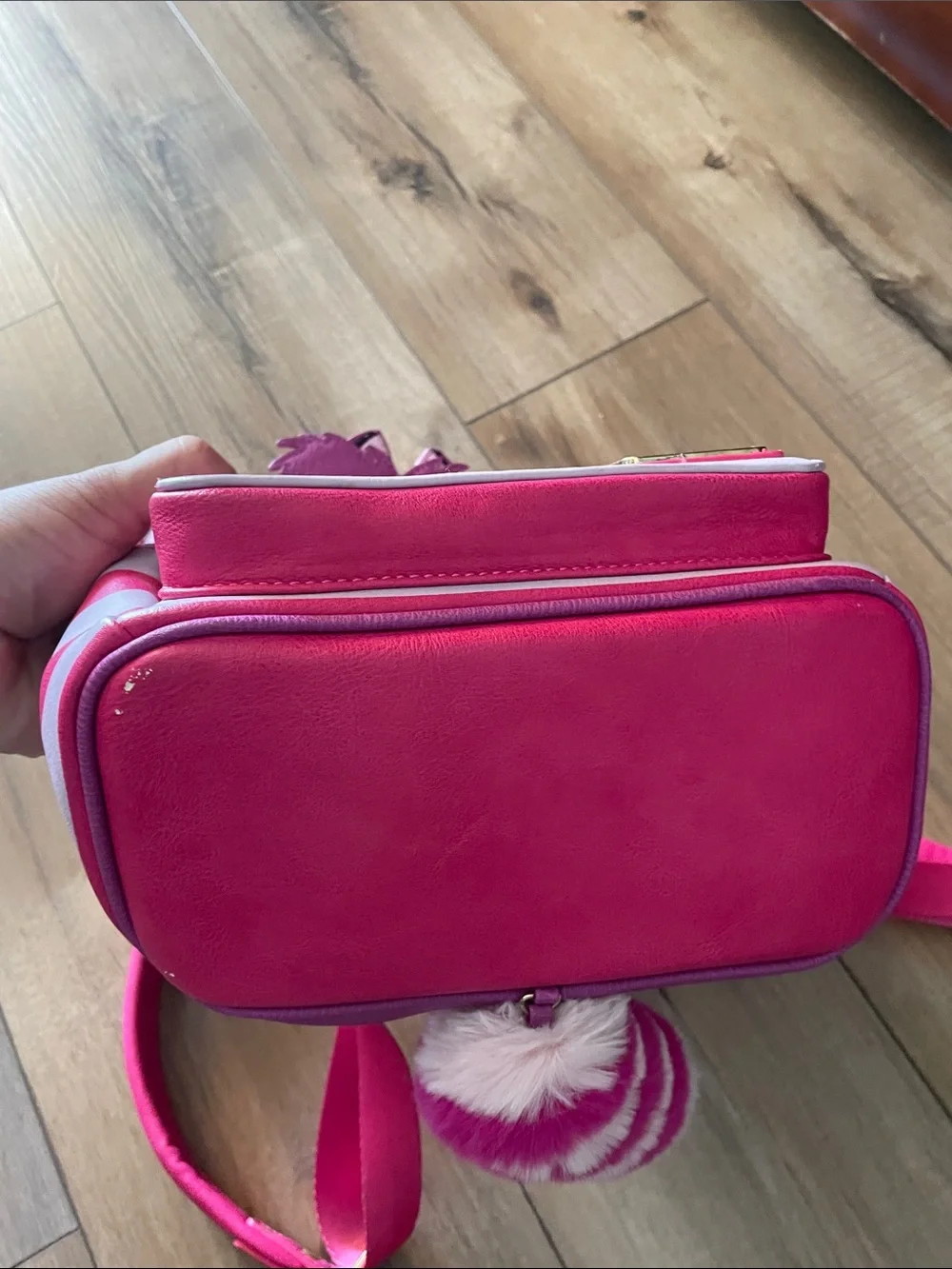 Loungefly Pink & White Cheshire Cat Kids Mini Backpack